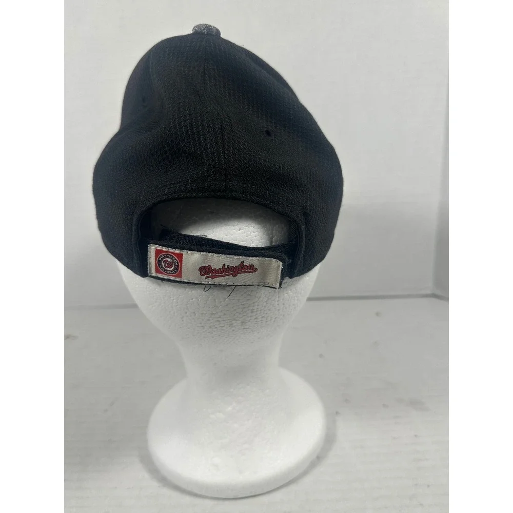 New Era Washington Nationals Youth MLB 9FORTY Adjustable Baseball Hat Grey Black